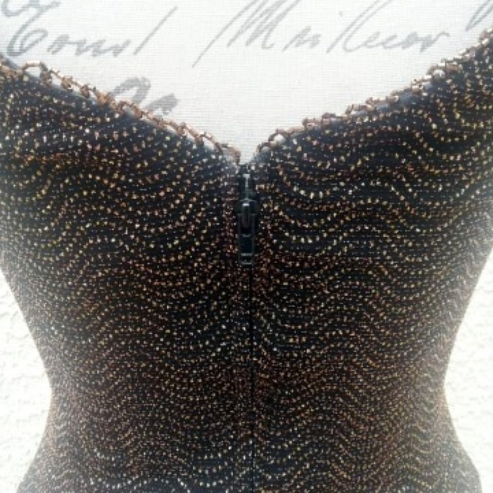 Caché Beaded Sparkly Sleeveless Formal Blouse S